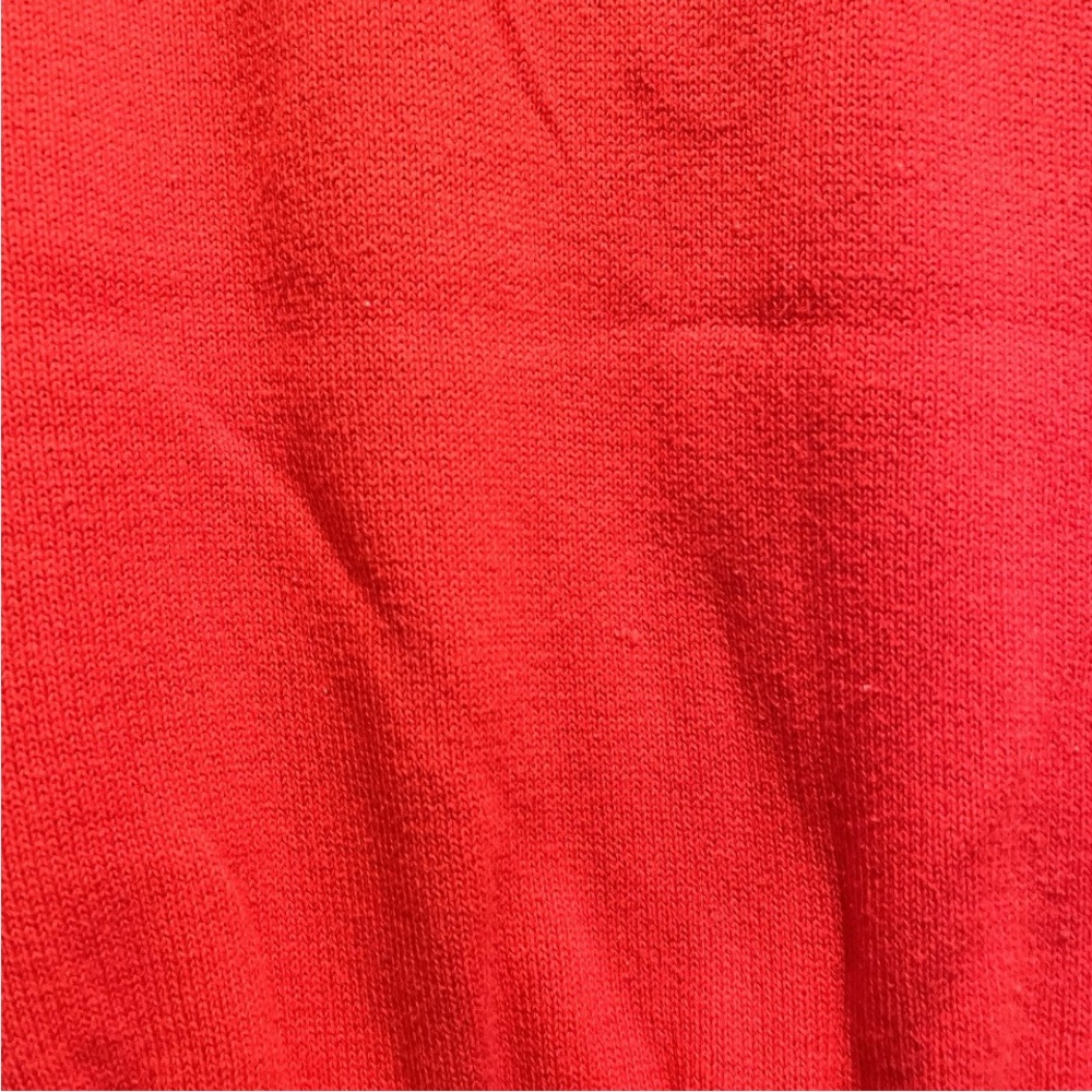 LL Bean Tank Sweater Red Cotton Henley Women’s XL Vintage USA - Picture 5 of 8